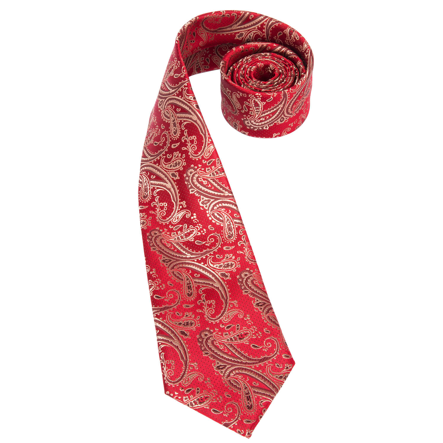Royal Crimson Red Radium Paisley Tie - Image 4