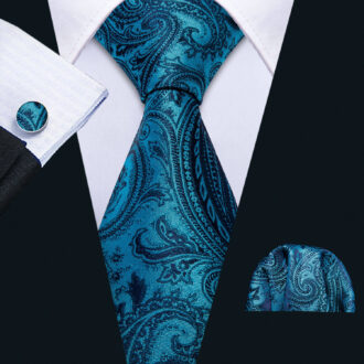 Teal Blue Paisley Tie