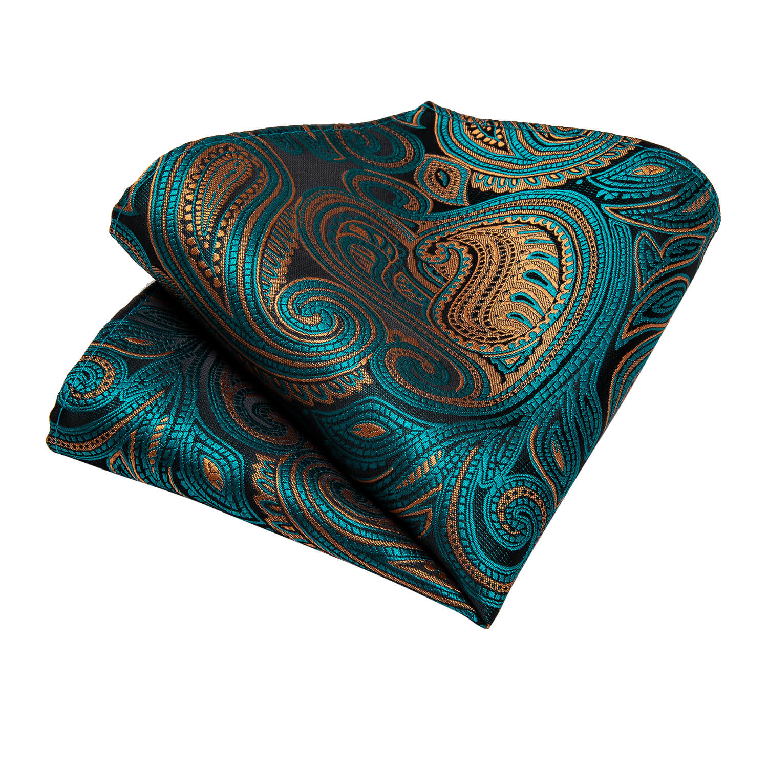 Tom's Aztek Gold Swirl Paisley Tie - Image 5