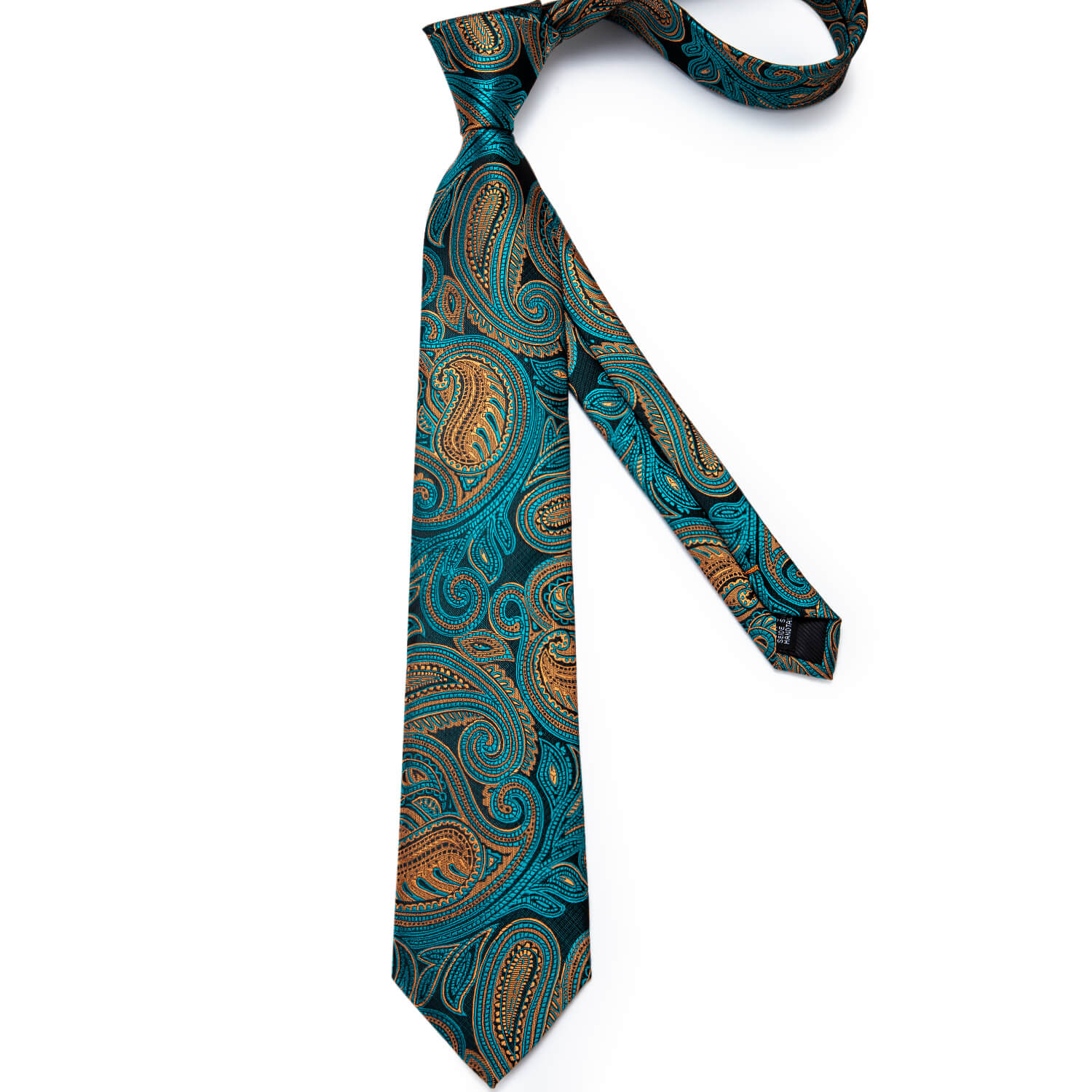 Tom's Aztek Gold Swirl Paisley Tie - Image 3