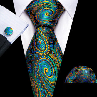 Green Peacock Paisley Tie