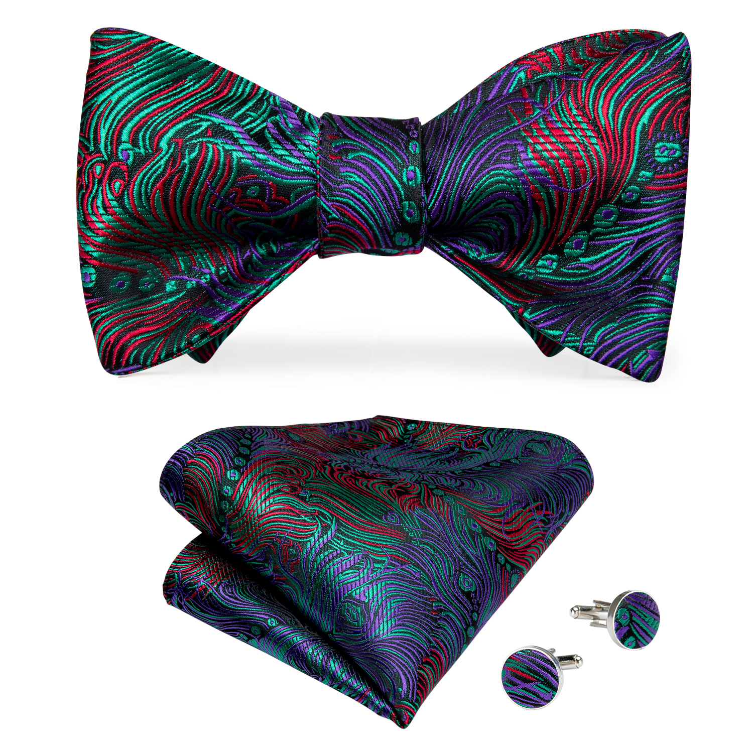 Peacock Symphony Bow Tie - Image 2