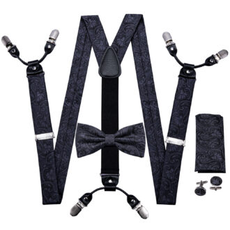 Noir Prestige Paisley Suspenders