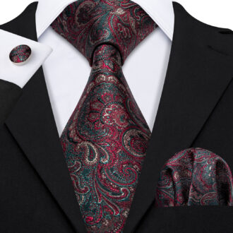 Burgundy Nebula Paisley Tie