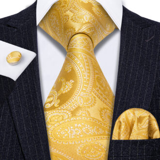 Golden Majesty Paisley Tie