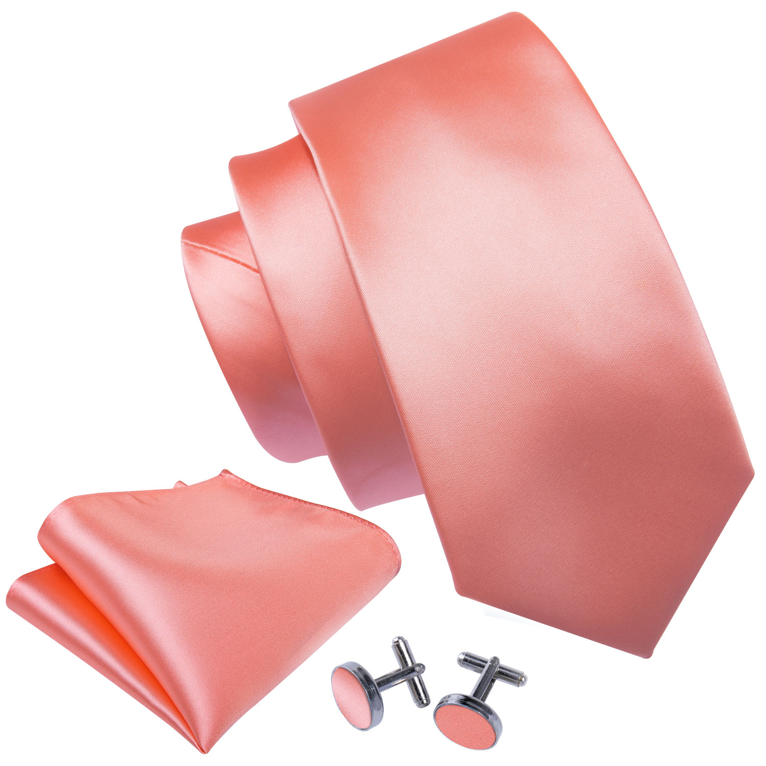 Blush Whisper Elegance Solid Tie - Image 4