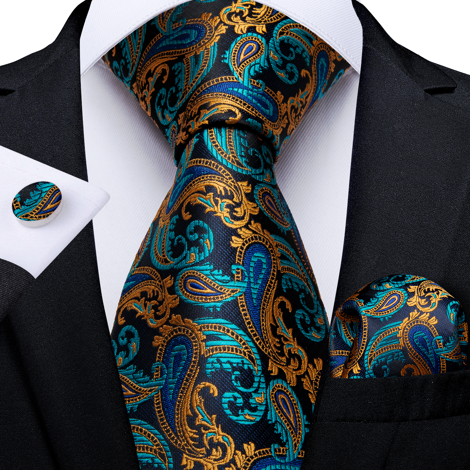Golden Lagoon Paisley Tie