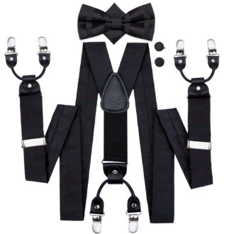 Noir Elegance Dotted Suspenders