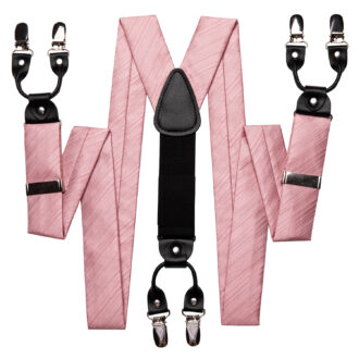 Rosy Dawn Ribbed Suspenders