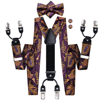 Majestic Elegance Paisley Suspenders