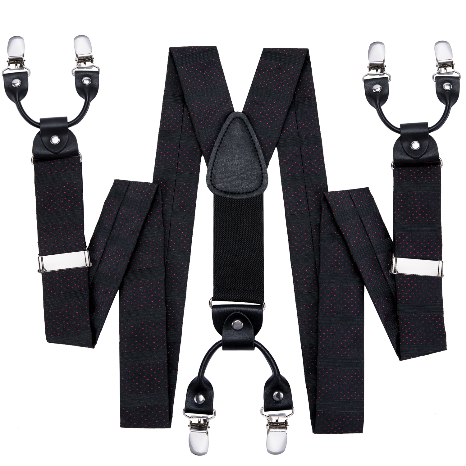 Noir Elegance Dotted Suspenders - Image 4