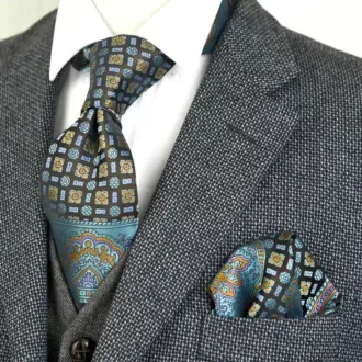 Azure Majesty Luxury Mosaic Tie (Limited Edition)