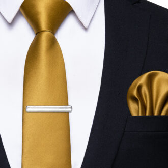 Golden Brilliance Solid Skinny Tie