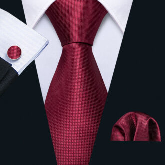 Burgundy Bliss Micro-Checked Tie