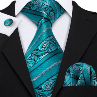 Sea Whisper Stripes Paisley XL Hybrid Tie