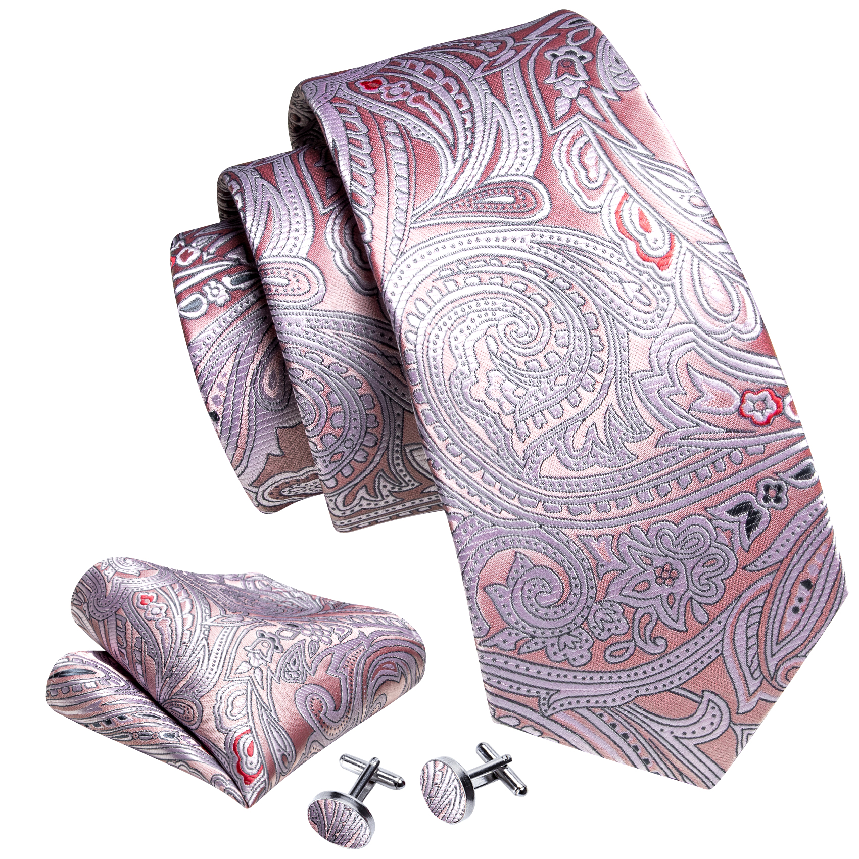 Vintage Rose Paisley Tie - Image 2