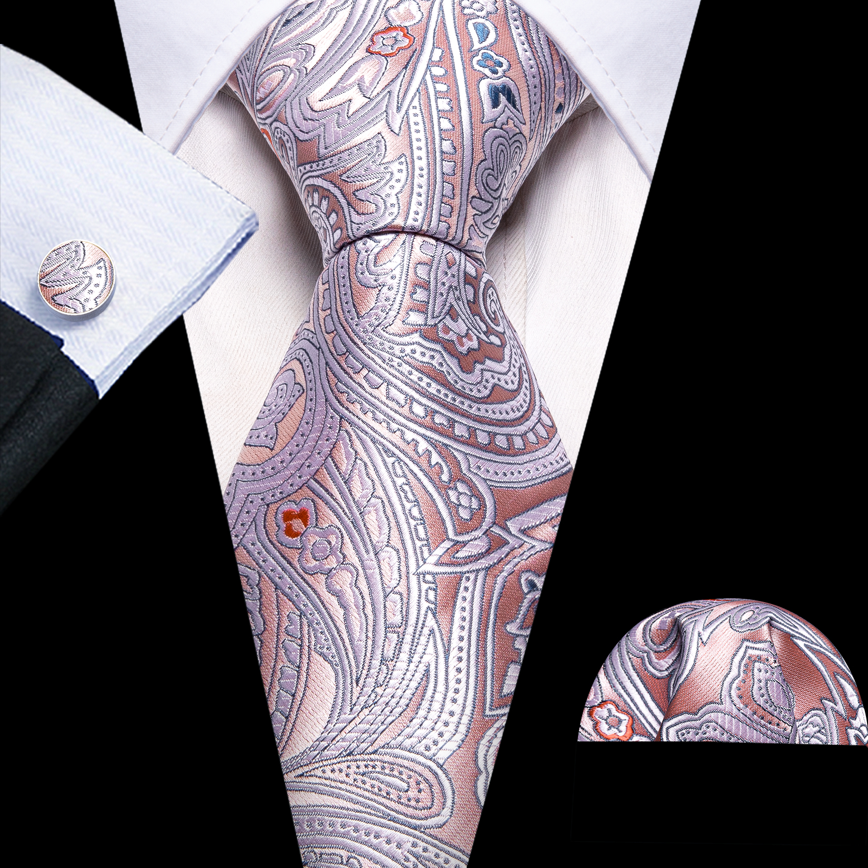 Vintage Rose Paisley Tie