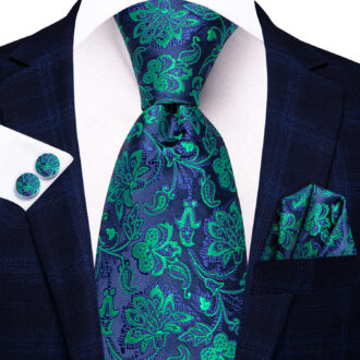 Sapphire Oasis Floral Tie