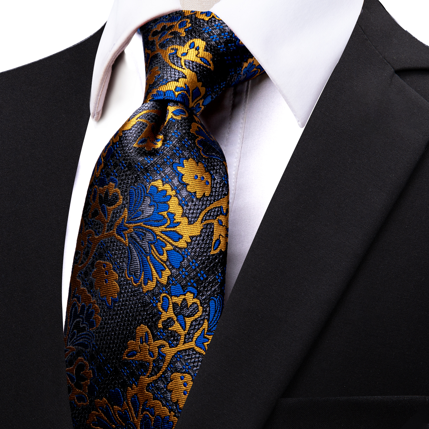 Golden Ivy Splendor Floral Tie
