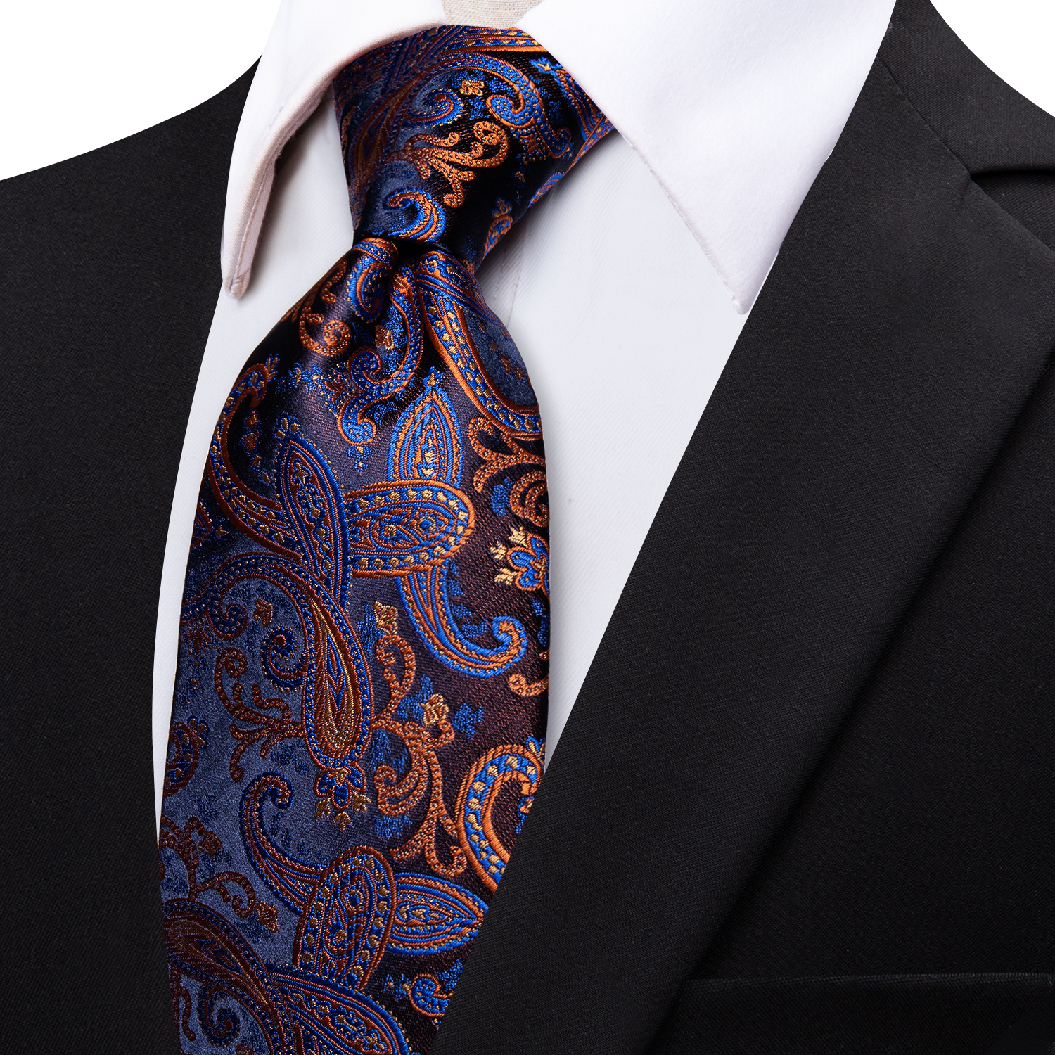 Midnight Arabesque Paisley Tie
