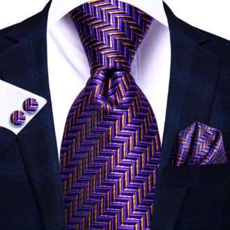 Royal Zigzag Luster Herringbone Tie