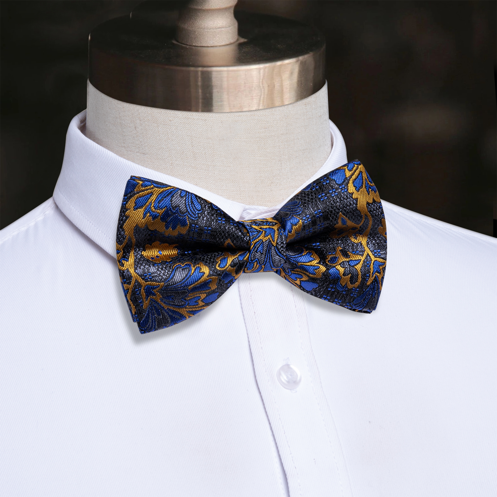 Royal Midnight Floral Bow Tie - Image 2