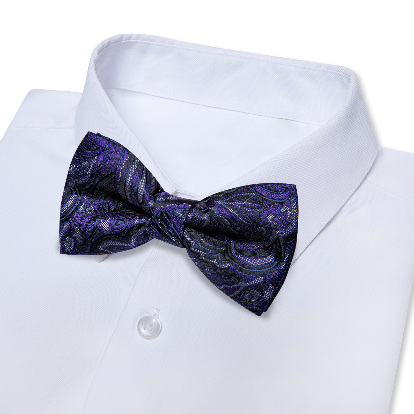 Lavender Labyrinth Floral Bow Tie - Image 4