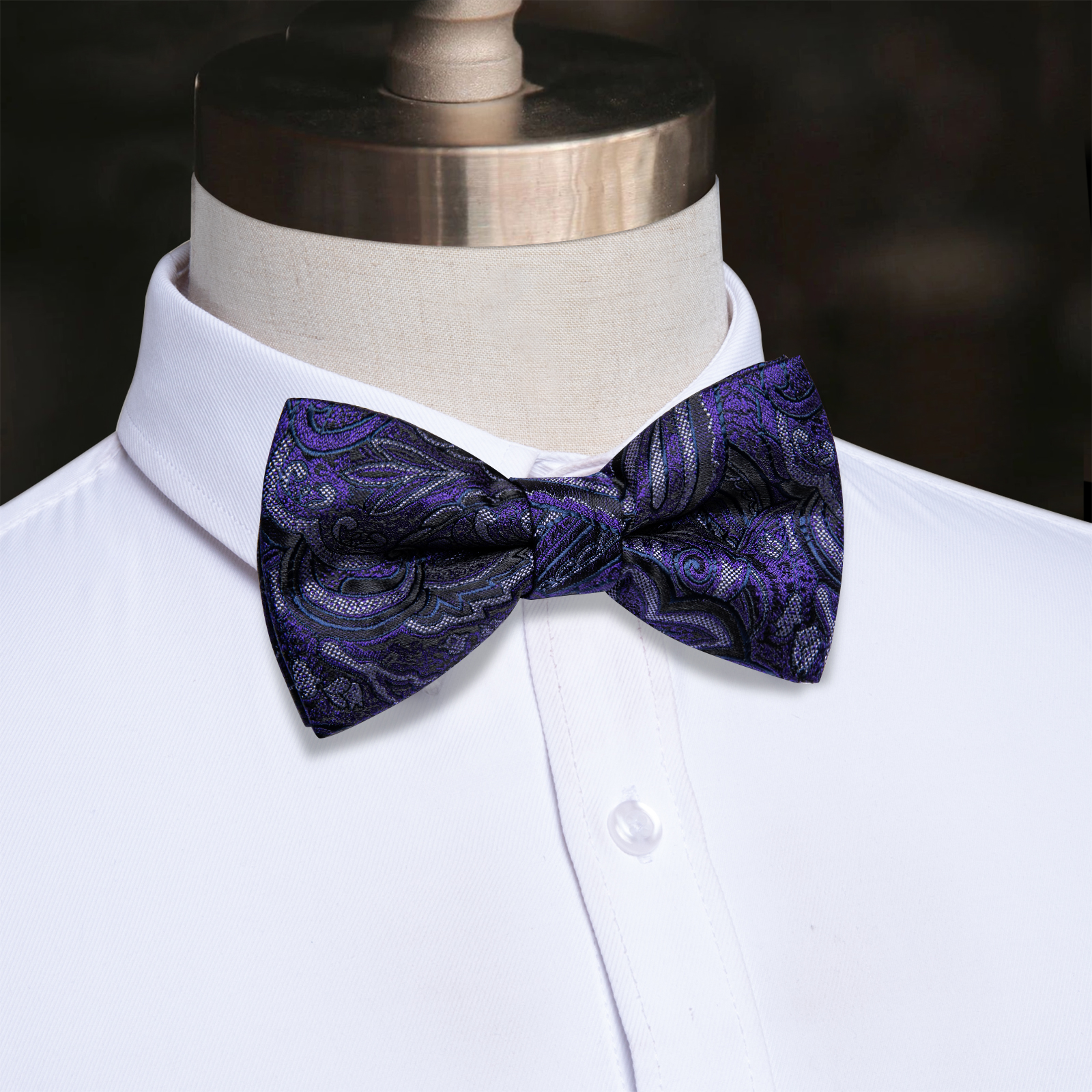 Lavender Labyrinth Floral Bow Tie - Image 2