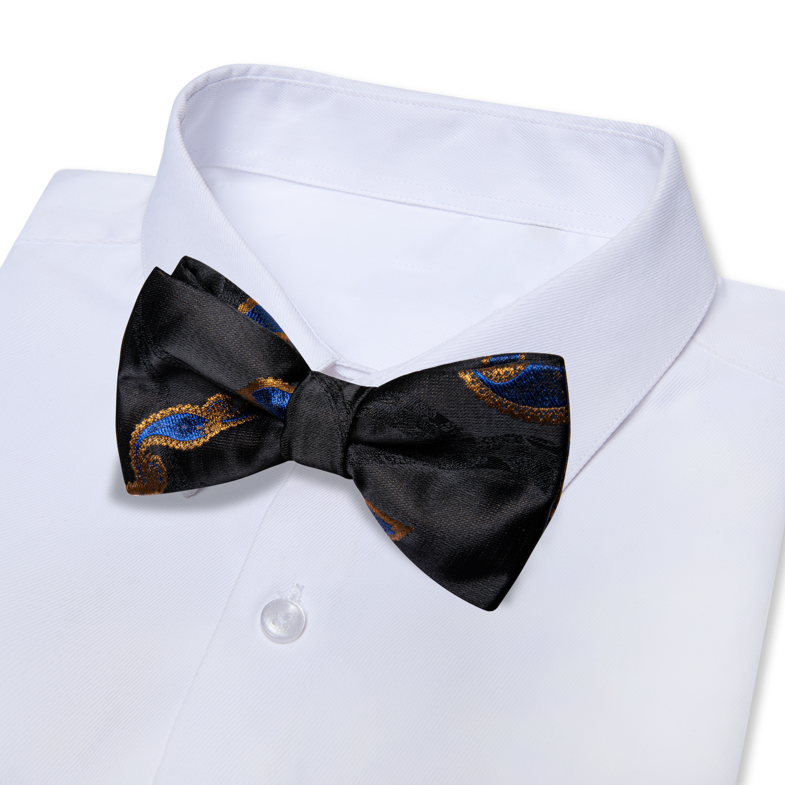 Midnight Mosaic Paisley Bow Tie - Image 4