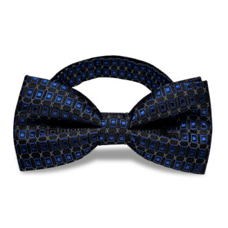 Midnight Cube Geometric Bow Tie