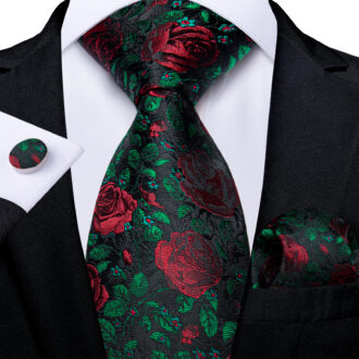 Midnight Bloom Floral Tie