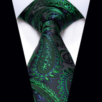 Forest Night Paisley Tie