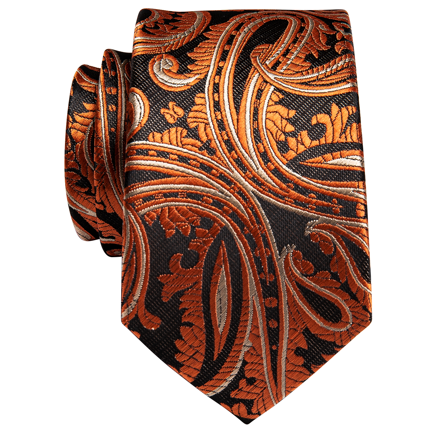 Golden Horizon Paisley Skinny Tie - Image 9
