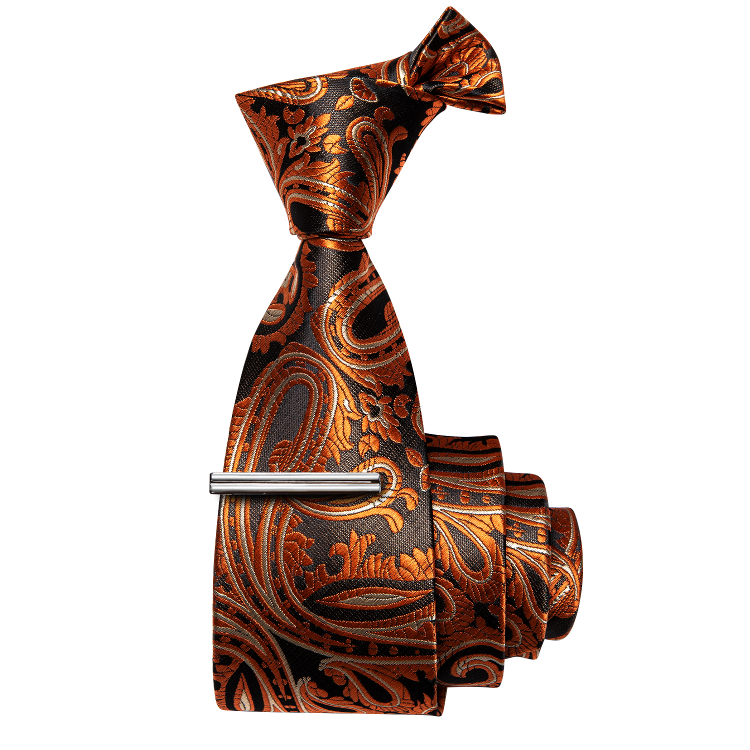 Golden Horizon Paisley Skinny Tie - Image 8