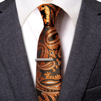 Golden Horizon Paisley Skinny Tie