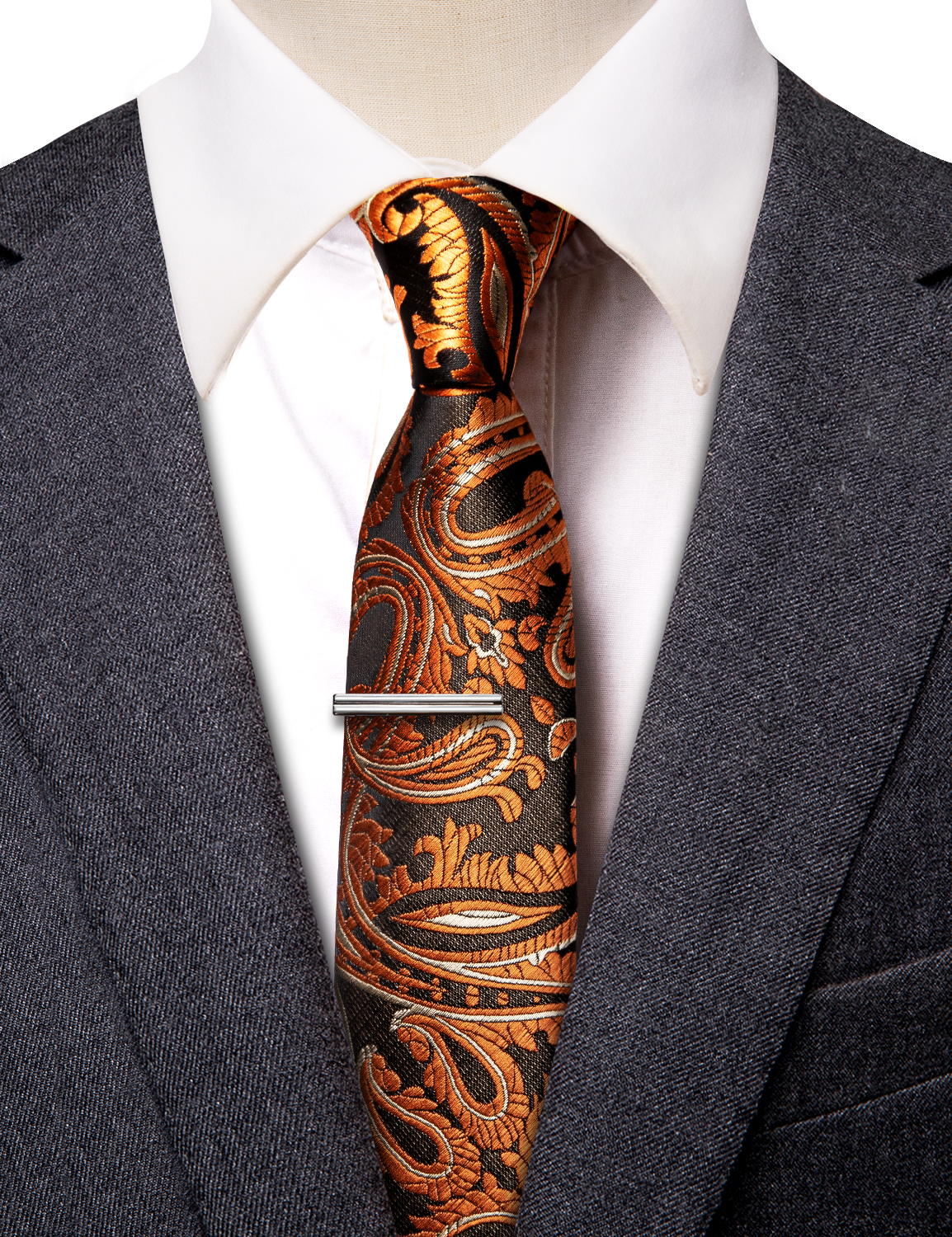 Golden Horizon Paisley Skinny Tie