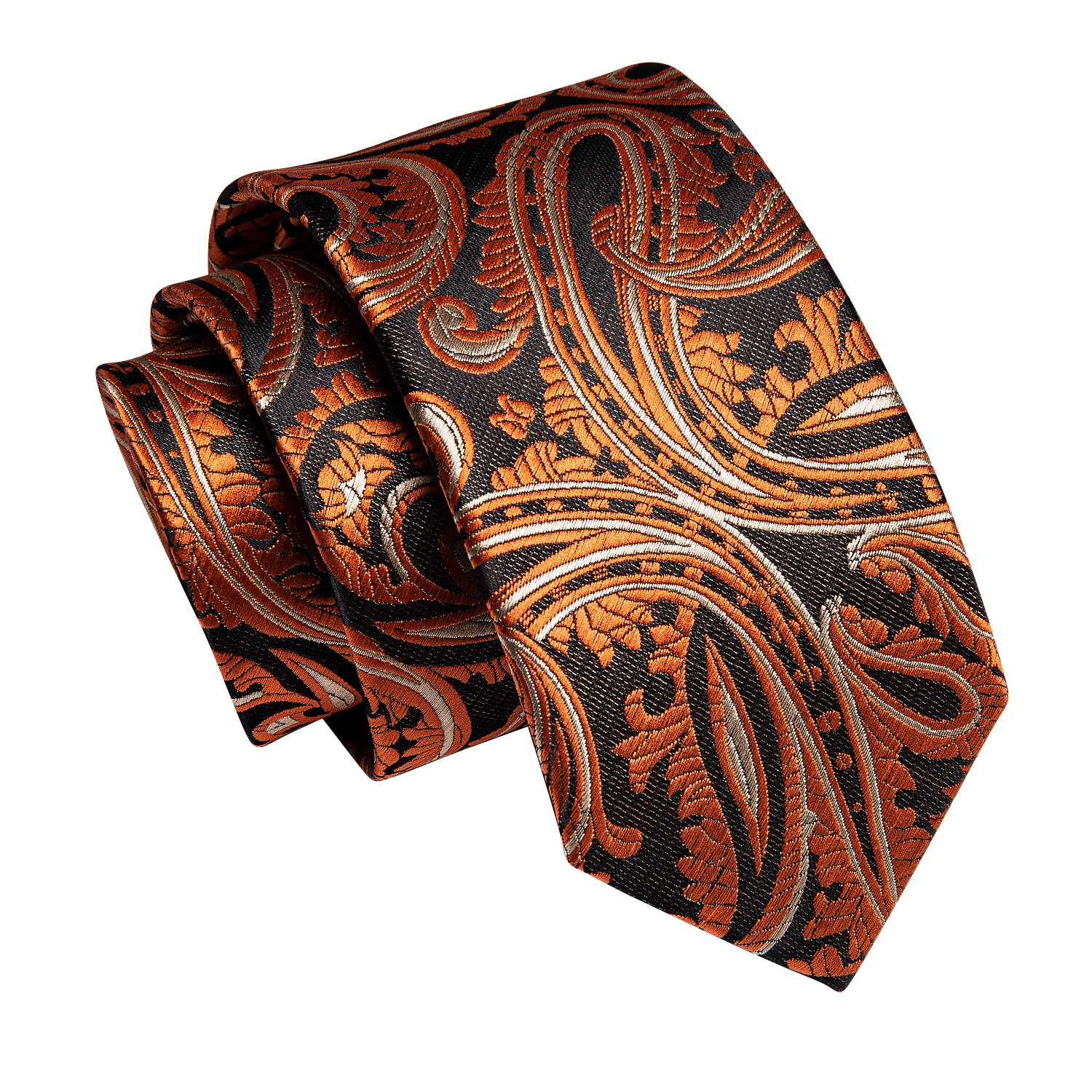 Golden Horizon Paisley Skinny Tie - Image 11