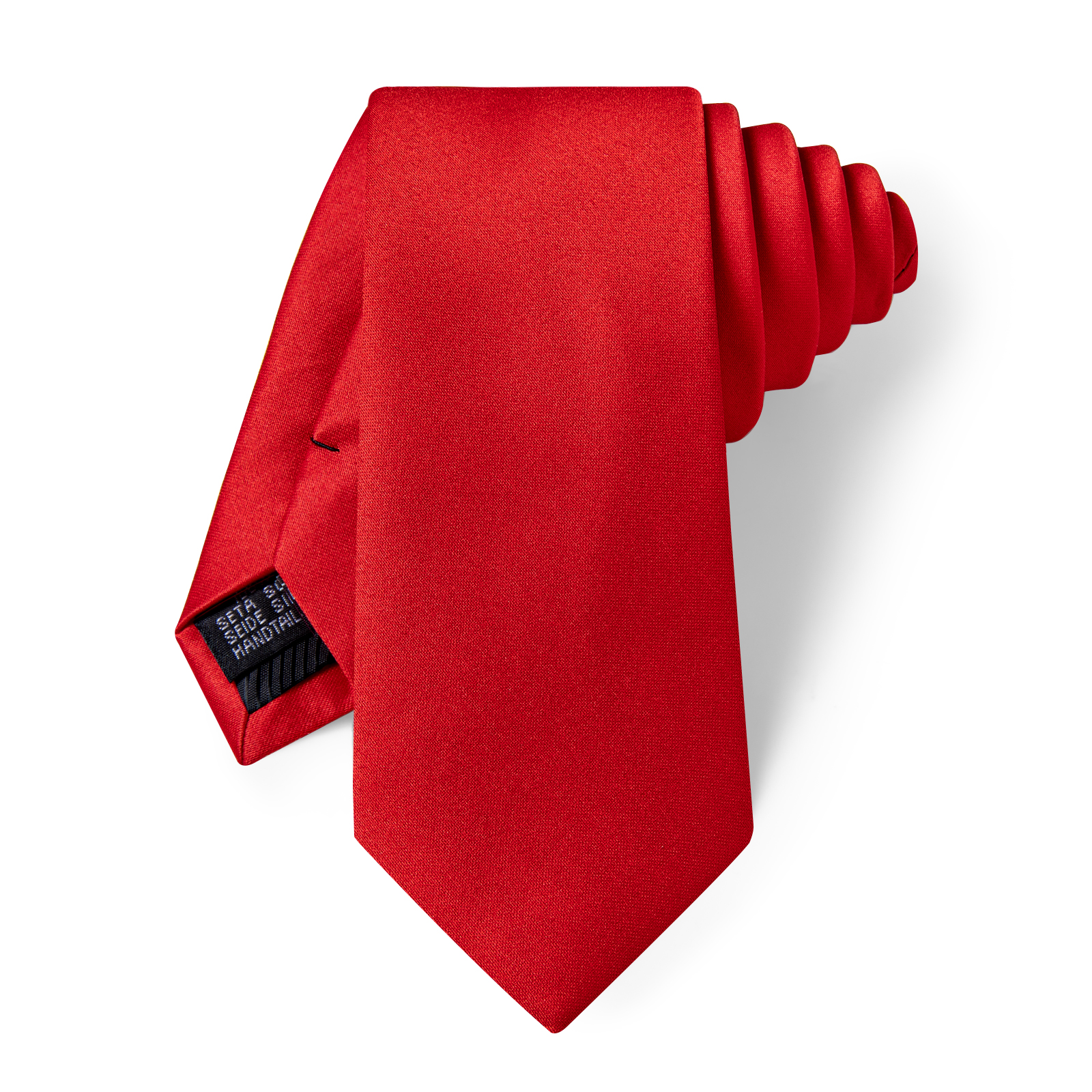 Scarlet Surge Einfarbige Schmale Krawatte – Bild 3