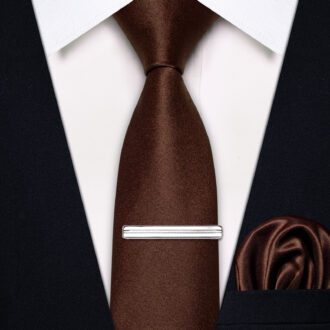 Mocha Elegance Solid Skinny Tie