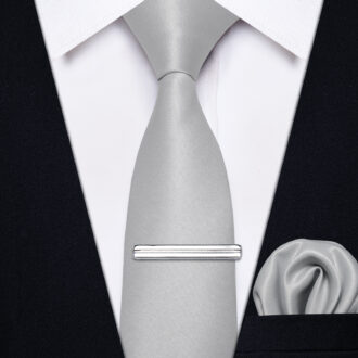Platinum Silk Charm Solid Skinny Tie
