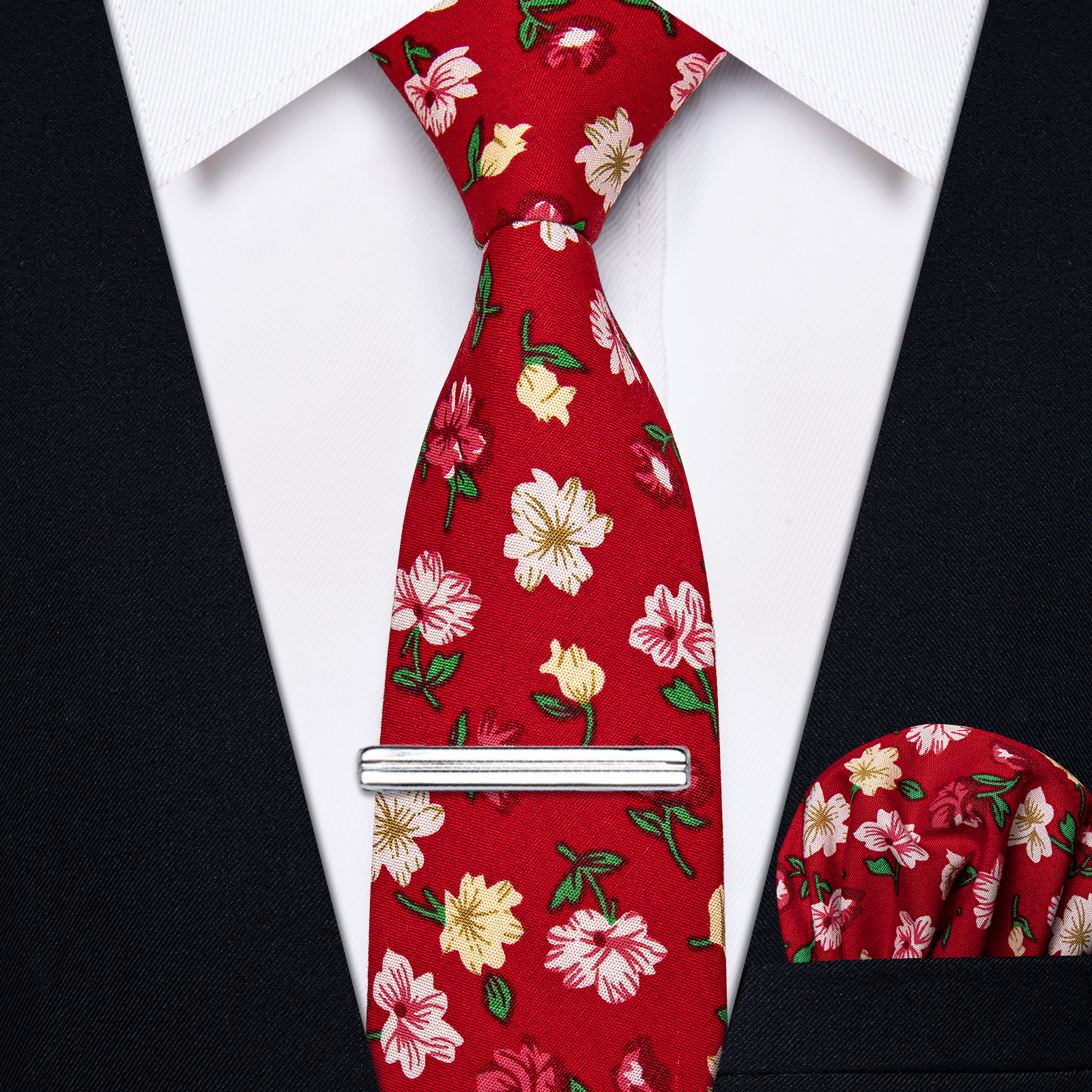 Garden Romance Floral Skinny Tie