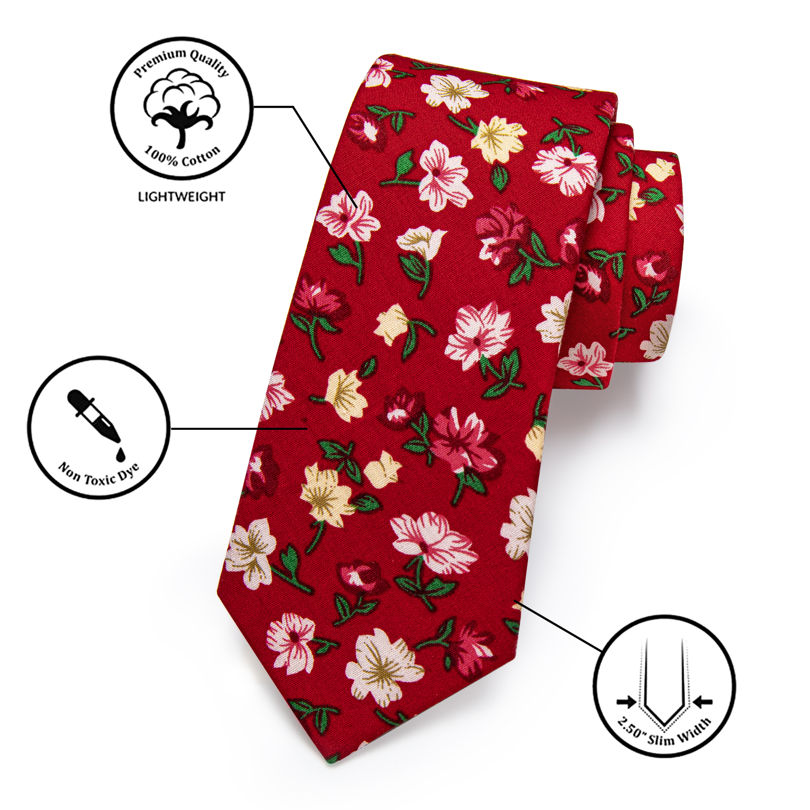 Garden Romance Floral Skinny Tie - Image 10