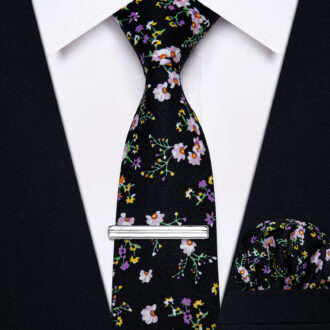 Nocturnal Garden Floral Skinny Tie