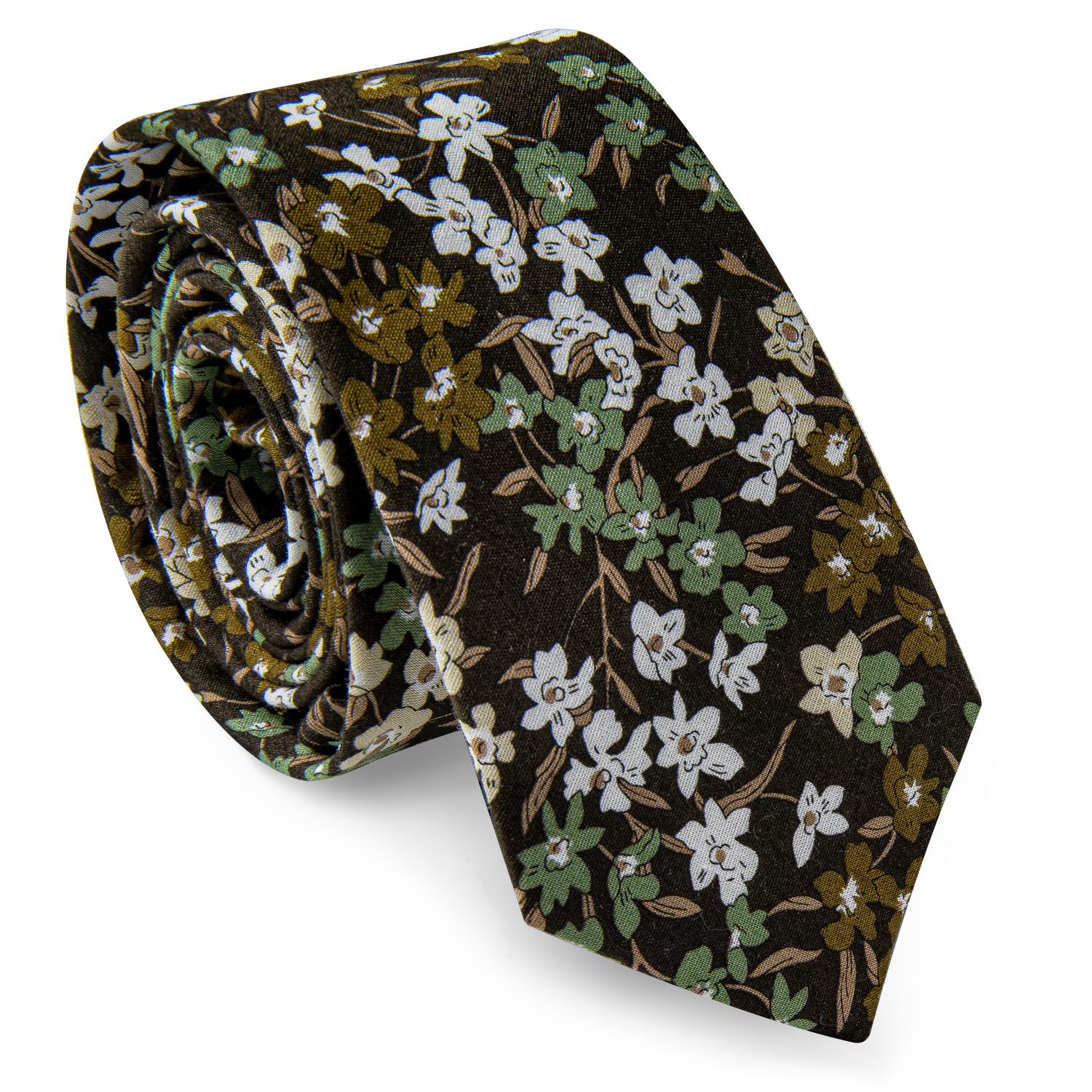 Woodland Charm Floral Skinny Tie - Image 2