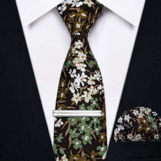 Woodland Charm Floral Skinny Tie