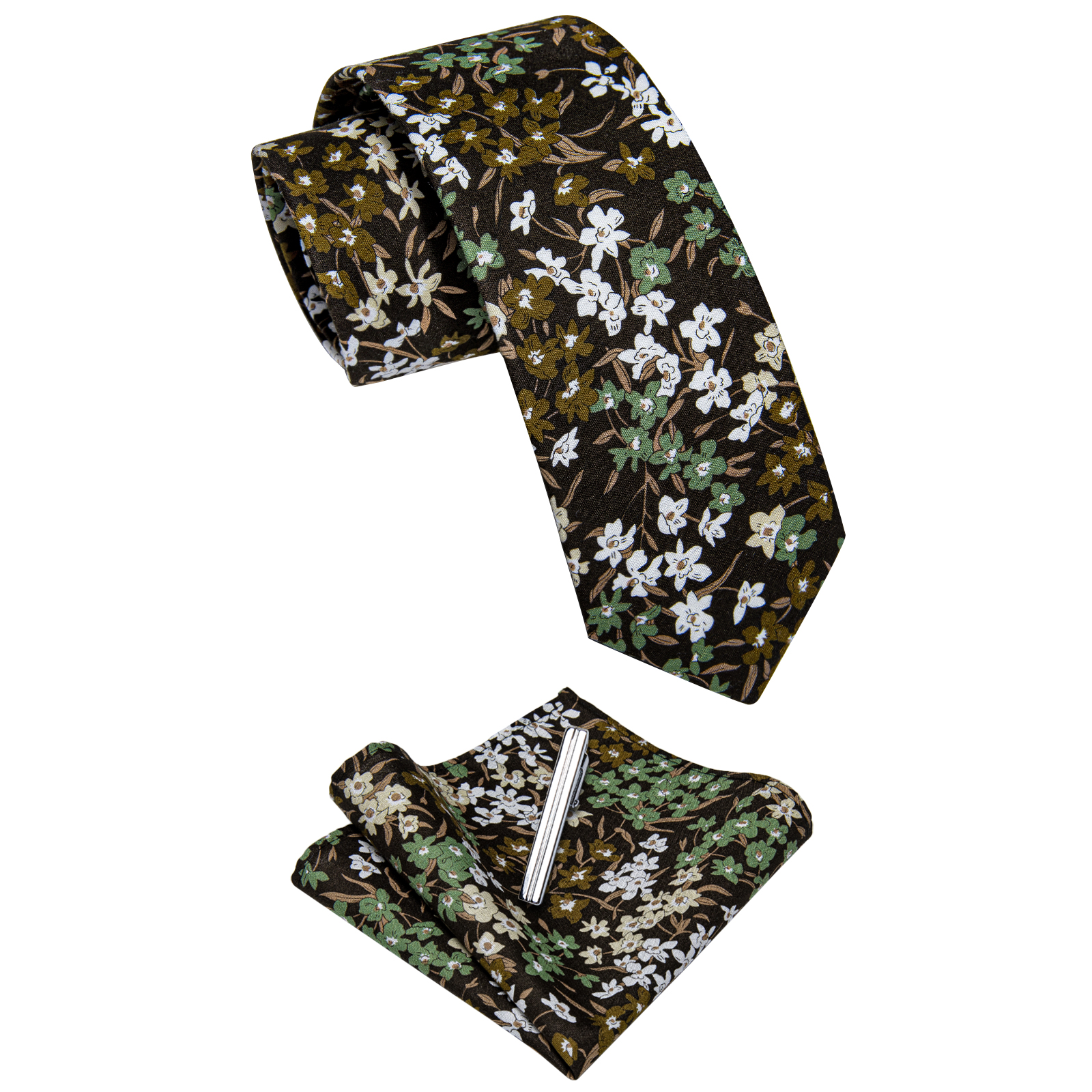 Woodland Charm Floral Skinny Tie - Image 5