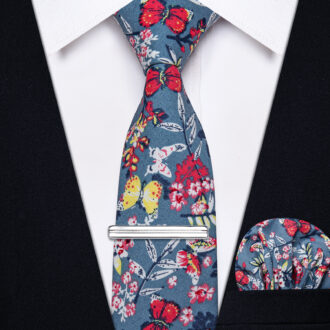 Butterfly Garden Floral Skinny Tie