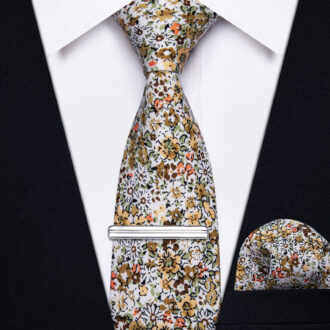 Harvest Elegance Floral Skinny Tie