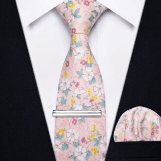 Pastel Bloom Delight Floral Skinny Tie