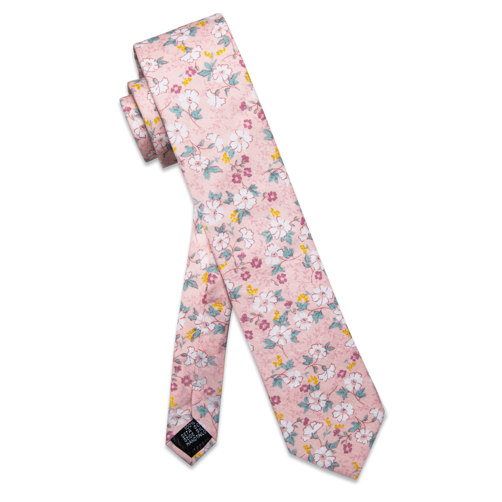 Pastel Bloom Delight Floral Skinny Tie - Image 6